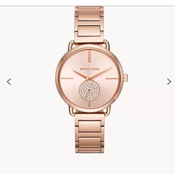 Michael Kors Portia Rose Gold-Tone Two-Hand Sub-Eye Watch - Picture 2 of 9